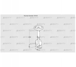 BVH50W01A (88300172) Дроссельная заслонка Kromschroder