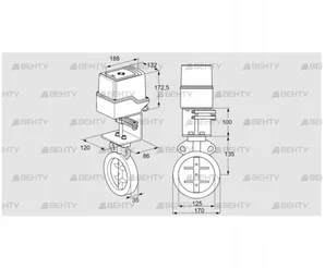 IDR125Z03D100AU/50-30W20E (88303252) Дроссельная заслонка Kromschroder