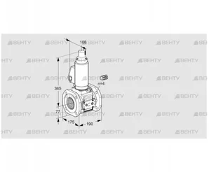 VAS665F05LWGL3E/PP/PP (88204883) Газовый клапан Kromschroder