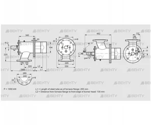 ZIO 200HBL-200/135-(23)D (84277074) Газовая горелка Kromschroder