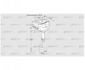 IBH80Z01A/20-07W2E (88301237) Дроссельная заслонка Kromschroder