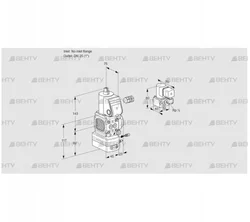 VAG1-/25R/NQAE (88011489) Газовый клапан с регулятором соотношения Kromschroder