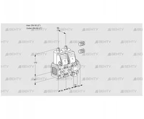 VCS2E50R/50R05FNNVWR3/PPPP/PPPP (88101242) Сдвоенный газовый клапан Kromschroder