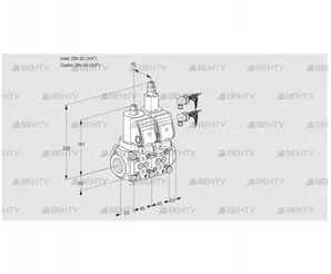 VCS1E20R/20R05NLKGR8/PPPP/PPPP (88106445) Сдвоенный газовый клапан Kromschroder