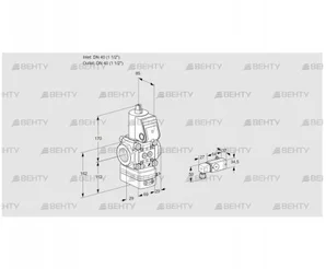 VAD240R/NQ-25A (88012341) Газовый клапан с регулятором давления Kromschroder