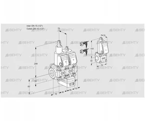 VCG1E15R/15R05LGKWR5/PPPP/PPBS (88107173) Клапан с регулятором соотношения Kromschroder