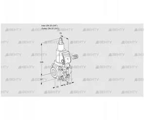 VAS120R/LQGR (88010279) Газовый клапан Kromschroder