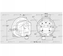 DL 3K-3W (84444600) Датчик-реле давления воздуха Kromschroder