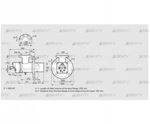 BIO 140HM-250/185-(52)E (84099594) Газовая горелка Kromschroder