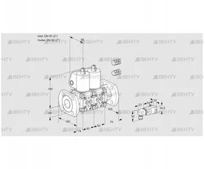 VCS3E50F/50F05NNKL3/PPPP/2--3 (88104651) Сдвоенный газовый клапан Kromschroder