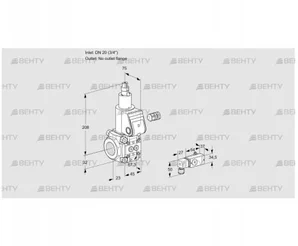 VAS120/-R/LW (88030780) Газовый клапан Kromschroder