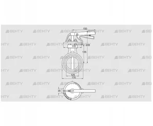 DKR 125Z03H450D (72701300) Дроссельная заслонка Kromschroder