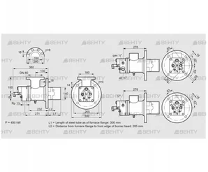 BIO 140KGL-300/285-(69E)E (84099826) Газовая горелка Kromschroder