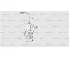 VAS125/-R/NQSR (88010837) Газовый клапан Kromschroder