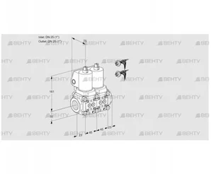 VCS1E25R/25R05NNQSL7/PPPP/PPPP (88102680) Сдвоенный газовый клапан Kromschroder