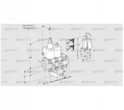 VCH1E25R/25R05LHEVWL6/PPBS/PPPP (88106321) Клапан с регулятором расхода Kromschroder