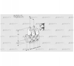 VCS2E32R/32R05NNKR6/PPPP/PPPP (88107471) Сдвоенный газовый клапан Kromschroder