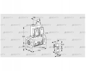 VCS7T80A05NLKGRE/2-VP/PPP4 (88206731) Сдвоенный газовый клапан Kromschroder