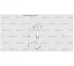 BVH100Z01A (88300160) Дроссельная заслонка Kromschroder