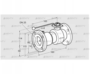 AKT 25F50TAS (03152296) Запорный кран Kromschroder