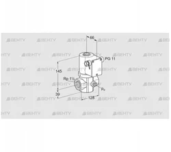 VG 40/32R02NT31DMVZ (85208200) Запорный газовый клапан Kromschroder