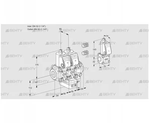 VCG2E32R/32R05NGEVWR3/PPPP/PPBS (88107461) Клапан с регулятором соотношения Kromschroder