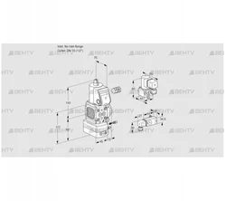 VAG1-/15R/NWBE (88001707) Газовый клапан с регулятором соотношения Kromschroder