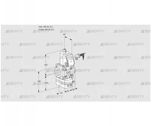 VAD350R/NW-50A (88012357) Газовый клапан с регулятором давления Kromschroder