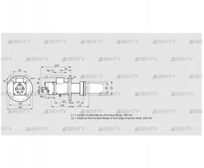 BIC 50HB-200/235-(37)D (84030130) Газовая горелка Kromschroder