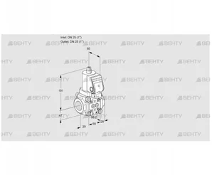 VAS2T25N/NKGR (88018377) Газовый клапан Kromschroder