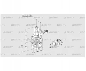 VAD240R/NWSR-50A (88021437) Газовый клапан с регулятором давления Kromschroder