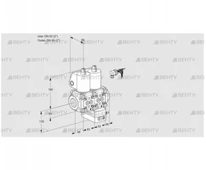 VCH3E50R/50R05NHEWL/PPPP/PPPP (88106004) Клапан с регулятором расхода Kromschroder