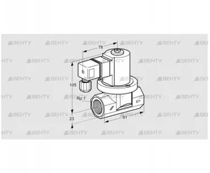 VGP 25R01W6 (85296300) Запорный газовый клапан Kromschroder