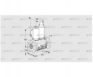 VCS8T100A05NLQGLE/MMVM/MMMM (88202975) Сдвоенный газовый клапан Kromschroder