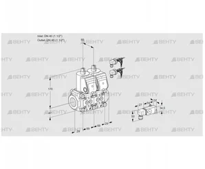 VCS2E40R/40R05NNWR6/2-PP/PPPP (88105503) Сдвоенный газовый клапан Kromschroder