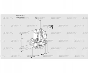 VCS2E25R/25R05NNKR/PPPP/PPPP (88103615) Сдвоенный газовый клапан Kromschroder