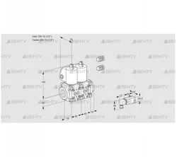 VCS1E15R/15R05NNWL3/PPPP/2--3 (88101188) Сдвоенный газовый клапан Kromschroder