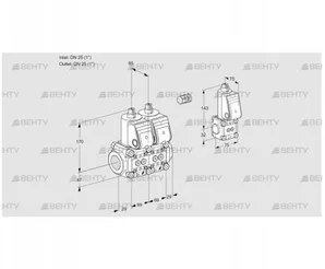 VCS2E25R/25R05NNWR/PPPP/PPBS (88106916) Сдвоенный газовый клапан Kromschroder