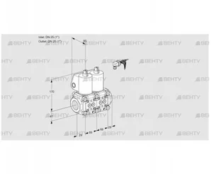 VCS2E25R/25R05NNWL/PPPP/PPPP (88100017) Сдвоенный газовый клапан Kromschroder