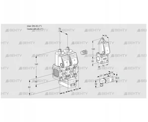 VCG1E25R/25R05FNGEWR/2-PP/BSPP (88104966) Клапан с регулятором соотношения Kromschroder