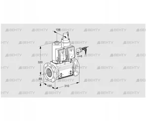 VCS780F05NLWSRB/PPPP/PPPP (88203872) Сдвоенный газовый клапан Kromschroder