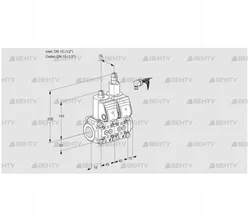 VCS1E15R/15R05NLWR3/PPPP/PPPP (88104841) Сдвоенный газовый клапан Kromschroder