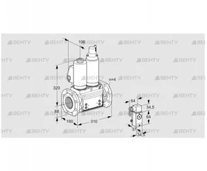 VCS7T80A05NLQSLB/PPPP/3-4- (88207307) Сдвоенный газовый клапан Kromschroder