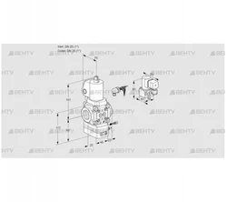 VAG125R/NWSLAE (88020664) Газовый клапан с регулятором соотношения Kromschroder