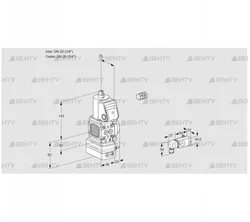 VAD1E20R/20R05FD-25WR/2-/PP (88107418) Газовый клапан с регулятором давления Kromschroder