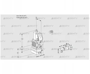 VAD1E20R/20R05FD-25WR/2-/PP (88107418) Газовый клапан с регулятором давления Kromschroder