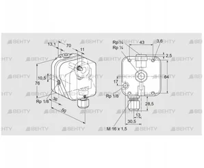 DG 150HG-3 (84447641) Датчик-реле давления газа Kromschroder