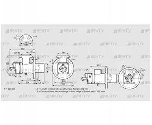 BIO 125RB-250/235-(15D)E (84099980) Газовая горелка Kromschroder