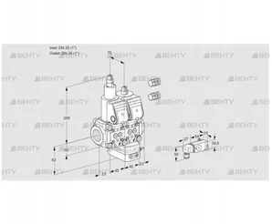 VCG1E25R/25R05LGEWR3/PP-2/PPPP (88106574) Клапан с регулятором соотношения Kromschroder