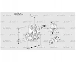 VCS1E20R/20R05NNWR/-3PP/PPZY (88105006) Сдвоенный газовый клапан Kromschroder